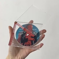 Porte-clés en acrylique pour CD d'anime, personnalisation, breloque de soin personnel, breloques carrées transparentes personnalisées, décoration DIY, vente en gros