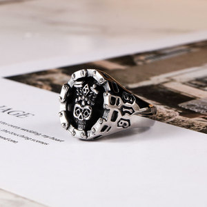 Skull Fashion <b>Ring</b> <b>Titanium</b> Steel Men's Jewelry Gift SA828 - Product Image 3