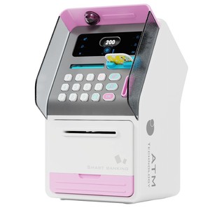 Reconocimiento facial simulado Papel de desplazamiento automático Billetes Cajas de dinero <span class=keywords><strong>Cajero</strong></span> automático Caja de efectivo Hucha electrónica para niños - Product Image 3
