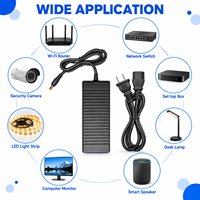 Personnalisation professionnelle, homologué FCC, protection contre les courts-circuits, adaptateur secteur de bureau 24V 8A, prise US/AU/EU/UK, 192W