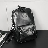 Nouveau sac à dos unisexe coréen en PU et polyester, capacité 20-35L, imperméable, respirant, décontracté, pour étudiant, sac d'école, sac à ordinateur tendance
