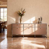 Meuble de rangement minimaliste moderne pour salon, en acier au carbone, meuble de salon en métal, meuble sur pied