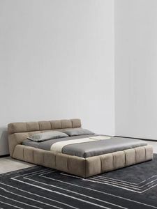 Set di Mobili di Lusso in Stile Moderno Personalizzato, <span class=keywords><strong>Letto</strong></span> Matrimoniale Completo, Struttura <span class=keywords><strong>Letto</strong></span> in Pelle di Design per <span class=keywords><strong>Hotel</strong></span> e Camera da <span class=keywords><strong>Letto</strong></span> Domestica - Product Image 6