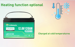 ก้อนแบตเตอรี่ lifpo4 100AH 12V 24V 48V แบตเตอรี่ LiFePO4ทรงลึก120AH 12V 24V 48V สำหรับ RV/ทะเล/พลังงานแสงอาทิตย์ - Product Image 5