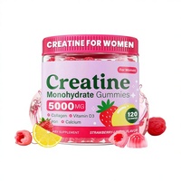 Gummies Antioxydantes OEM à la Créatine Monohydrate pour Femmes : Collagène, Vitamine D3, Fer, Calcium pour la Force Musculaire, la Masse Maigre et la Santé Osseuse