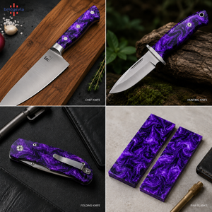 Custom Cast Acrylic <b>Sheet</b> Knife Handle Scales <b>Material</b> for EDC Knives Premium Pattern Acrylic Handle Blanks - Product Image 2