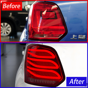 สำหรับรถยนต์ Volkswagen Polo ปี 2011-<span class=keywords><strong>2018</strong></span> ชุดไฟท้าย LED อัตโนมัติ 100W 6000K อุปกรณ์ตกแต่งรถยนต์ ไฟท้ายสไตล์ Benz GLK อัพเกรด - Product Image 2