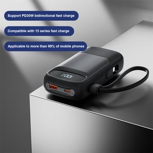 Banco de Energía Portátil de 10000mAh PD40w para Viajes al Aire Libre, Tipo-C con Cable Integrado, Carga Rápida, Gran Capacidad, Interfaz USB - Product Image 5