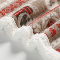 Sherpa — couverture tricotée en laine, plaid épais et chaud, vintage et personnalisé, pour décoration de noël, en hiver,