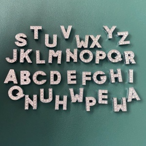 Bling Alphabet A - Z Plein Strass Glisser Lettres Gem Charmes Pour Ras Du Cou Colliers Bracelet Porte-clés - Product Image 6