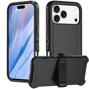 Étui de protection robuste antichoc avec clip ceinture intégré pour iPhone 15 16 <span class=keywords><strong>Plus</strong></span> 14 17 Pro Max – Coque arrière blindée - Product Image 1