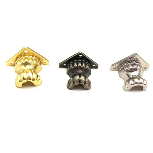 Zinc Alloy Furniture <b>Corner</b> <b>Protector</b> M-015 Traditional Style Durable Hardware for Wooden Box Legs - Product Image 1