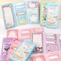 Nouveau produit personnalisé motif kawaii coréen spécifications différentes jeu de notes autocollantes à trois volets bloc-notes collant réutilisable