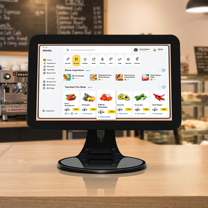 เครื่อง POS ระบบสัมผัสหน้าจอขนาด 15.6 นิ้ว ระบบแอนดรอยด์/วินโดวส์ สำหรับร้านค้าปลีก ร้านกาแฟ ร้านขายกาแฟ - Product Image 1