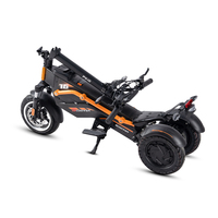 Trottinette électrique pliable à trois roues, 1000W haute puissance, 45 km/h, tout-terrain, pour adultes avec siège