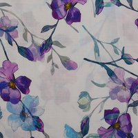 Nouveau tissu en coton imprimé numérique floral personnalisé Flower Safa Textile pour chemisiers, robe, chemise, écologique et biologique