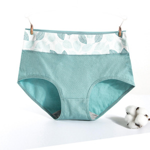 Bragas de algodón sin costuras para <span class=keywords><strong>mujer</strong></span>, <span class=keywords><strong>ropa</strong></span> <span class=keywords><strong>interior</strong></span> transpirable de cintura alta - Product Image 4