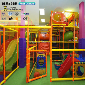 Parque Infantil Deportivo Comercial Interior para Niños, Tobogán Doble, Equipo de Parque de Diversiones, Tobogán Doble Interactivo de Plástico para Escuelas - Product Image 1