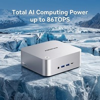 AMD Ryzen AI 9 HX470 Mini PC 12 Core 24 Thread Komputer AI dengan Radeon 890M GPU OCuLink USB4 Dual 2.5G LAN 32G RAM 512GB/2TB SSD