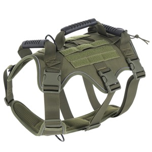 Medium Large Pet Dog Explosion Proof Flush Tactical Chest Back Drawstring Waterproof Anti-Reflective Adjustable Chest Strap - Product Image 1