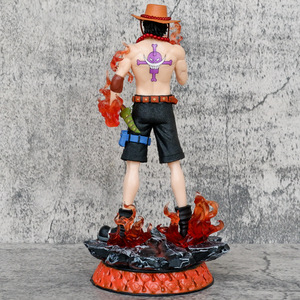 Figurines d'anime en PVC avec boîte, <span class=keywords><strong>figurine</strong></span> d'anime japonaise <span class=keywords><strong>GK</strong></span> One Pieced, de 25cm, grande taille, 3e anniversaire, Flame Ace - Product Image 4