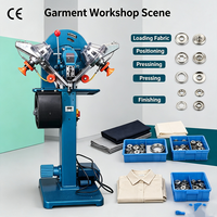 Machine à œillets automatique de haute qualité, moteurs en parfait état, boutons manuels pour les boutiques de vêtements, avec acier et plastique