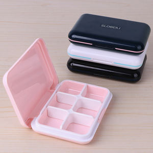 กล่องยาพกพา WEISHENG ดีไซน์ทรงสี่เหลี่ยมบางเฉียบ ใช้งานสะดวก พกพาง่าย มี 6 ช่อง - Product Image 1