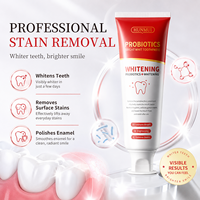 Dentifrice blanchissant OEM ODM 120g, dentifrice probiotique à la lactobacille pour les dents jaunes, élimine les taches, haleine fraîche à la menthe, soin buccal