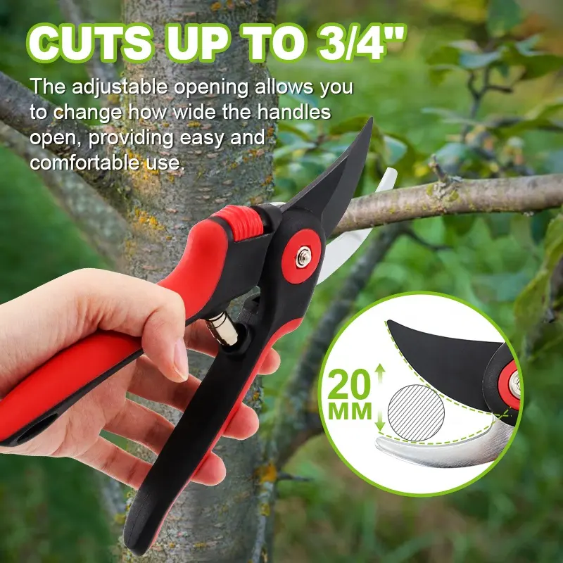 SUNSHINE כלי חיתוך מקצועיים לגינה חצי או פתיחה מלאה גיזום גזם עץ 8.5 אינץ' מספריים לחיתוך עם מחדד