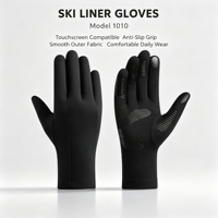Gants d'hiver en polaire fine pour l'extérieur, doublure intérieure pour le ski, conduite automne-hiver, écran tactile, antidérapants, pour le sport et l'équitation