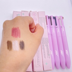 Highlighter Lipliner <strong>Pencil</strong> Private Label 4in1 Makeup <strong>Pencil</strong> Custom Logo Pink Blue Eyebrow <strong>Eyeliner</strong> Pen