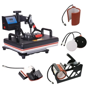 High Quality Manual 5 in 1 Heat Press Machine for T - Shirt <b>Bags</b> Mug Plate Base <b>Hat</b> Jigsaw Puzzle Semi-automatic Heat Tran - Product Image 2