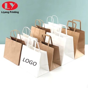 Custom Logo Kraft Paper <b>Bag</b> Twisted Handle Recyclable <b>Gift</b> Craft Packaging - Product Image 2