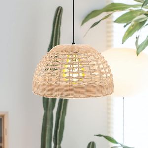 Vente en gros 2026 Abat-jour suspendu en <span class=keywords><strong>rotin</strong></span>, couvercle de plafonnier décoratif moderne, lustres pour salon <span class=keywords><strong>et</strong></span> salle à manger - Product Image 3