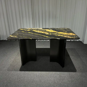<span class=keywords><strong>Mesa</strong></span> de Centro Moderna de Lujo <span class=keywords><strong>para</strong></span> Comedor, Sala de Estar, con Base Negra Arqueada y Mármol <span class=keywords><strong>Dorado</strong></span>, Muebles al por Mayor Personalizados - Product Image 5