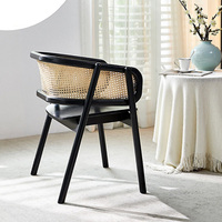 2022OMEAN scandinave rotin chaise de salle à manger en bois massif fauteuil décontracté concepteur chaise unique ménage livre chaise