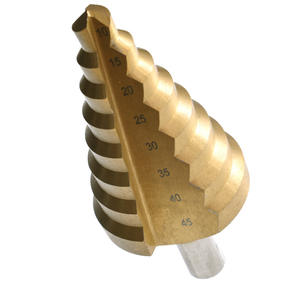 Foret étagé haute vitesse plaqué titane 10-45mm, à cannelure droite triangulaire, pour perceuse électrique, pour alésages fins - Product Image 2