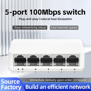 Switch Ethernet Rápido Tshield ZX-F1005S <span class=keywords><strong>de</strong></span> 5 Puertos, 10/100Mbps 1Gbps, Plástico, <span class=keywords><strong>de</strong></span> Escritorio, Sin Administración, Plug and Play, para Hogar y Oficina, en Stock - Product Image 1