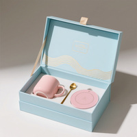 Boîte-cadeau personnalisée élégante pour les tasses en céramique 2mm épais mat de carton d'art impression offset avantage UV emballage parfait de tasse