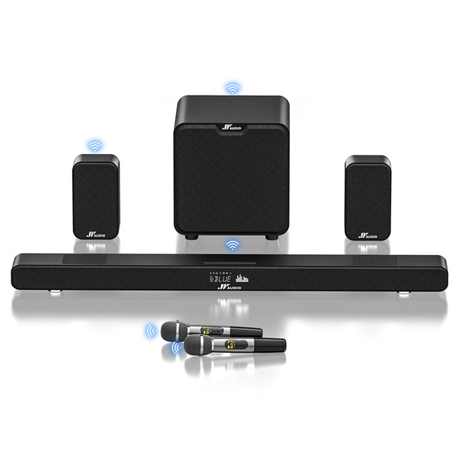 A9Pro 8-Piece Wooden Home Theater Speaker for Bass Wireless Surround TV Audio Living Room K-song Echo Wall