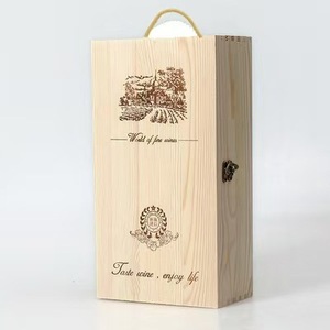 Boîte à <span class=keywords><strong>vin</strong></span> en <span class=keywords><strong>bois</strong></span> <span class=keywords><strong>vide</strong></span>, porte-bouteilles double, <span class=keywords><strong>caisse</strong></span> vintage en <span class=keywords><strong>bois</strong></span> pour le stockage du <span class=keywords><strong>vin</strong></span> rouge avec corde pour cadeau - Product Image 2