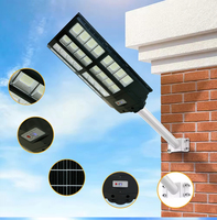 Lampe solaire LED pour rue avec batterie LiFePO4 1000W-1500W, détecteur de mouvement, IP65, résistant aux intempéries, matériau ABS, installation facile pour une utilisation routière