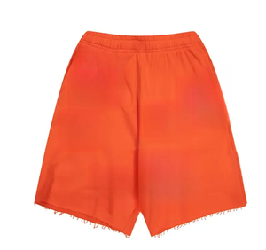 Shorts surdimensionnés en coton molletonné 320 g/m² avec cordon de serrage et imprimé 3D en mousse, style streetwear, pour homme, motif couronne, pour le sport - Product Image 4