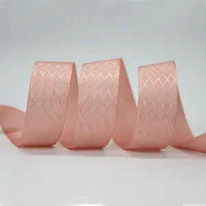 Yama hình thoi Fancy Ribbon nhà máy đặc trưng món quà Ribbon 16mm băng 100% polyester satin đôi mặt rắn màu khuôn mẫu