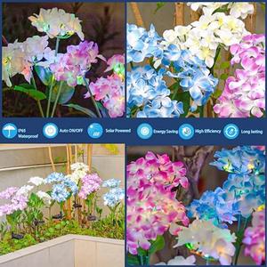 Năng lượng mặt trời Powered Hydrangea chuỗi <span class=keywords><strong>Lights</strong></span> 3 hoa thân cây ngoài trời không thấm nước <span class=keywords><strong>LED</strong></span> lâu dài cho sân vườn Patio trang trí nội thất - Product Image 5