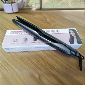 2-in-1 Ceramic Steam <strong>Hair</strong> <strong>Straightener</strong> Curler With Digital LCD Temperature Display 360&deg; Tail Rotation Design - Product Image 1