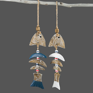 Mediterranean Resin Fish String <b>Wall</b> <b>Decor</b> Vintage Distressed Irregular Shape Indoor Hand Woven Synthetic Resins - Product Image 1