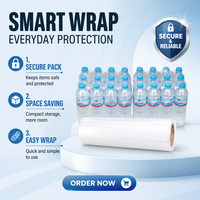 Emballage en plastique imperméable de haute qualité avec logo personnalisé, film rétractable en PE, film plastique pour l'emballage d'eau minérale