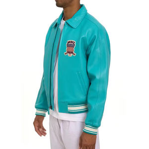 Vestes pour hommes Dernière conception 2025 OEM ODM Vestes en cuir Veste Avirex en cuir véritable pour homme - Product Image 4