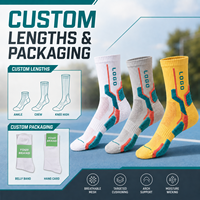 Chaussettes de sport professionnelles personnalisées avec logo, chaussettes de sport à coussinets doux pour la performance en entraînement